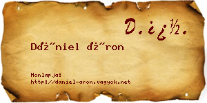 Dániel Áron névjegykártya
