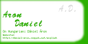 aron daniel business card